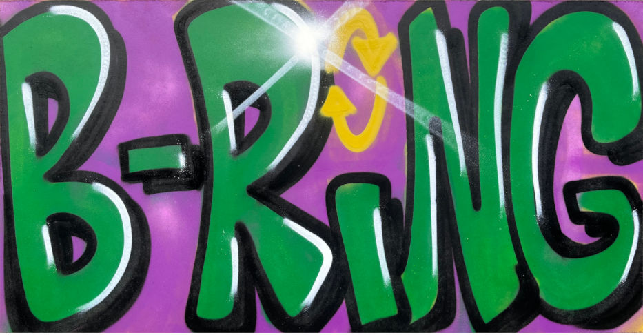 B-RING als graffiti